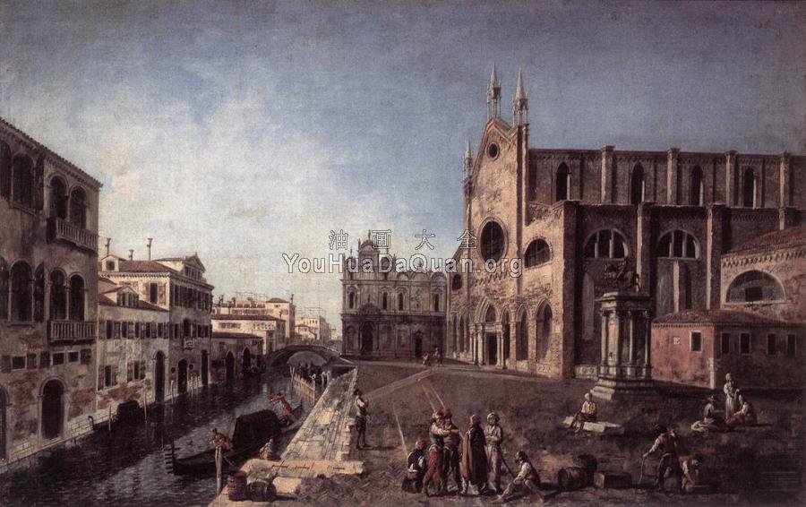 View of Campo Santi Giovanni e Paolo - 弗朗西斯科·阿尔伯托